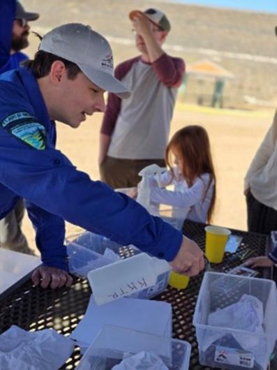 BLM Hydrologist Charles Schaub led a watercolor-based demonstration on watersheds.