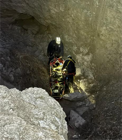 A cave rescue at Parks Ranch Cave near Carlsbad, New Mexico March 21.