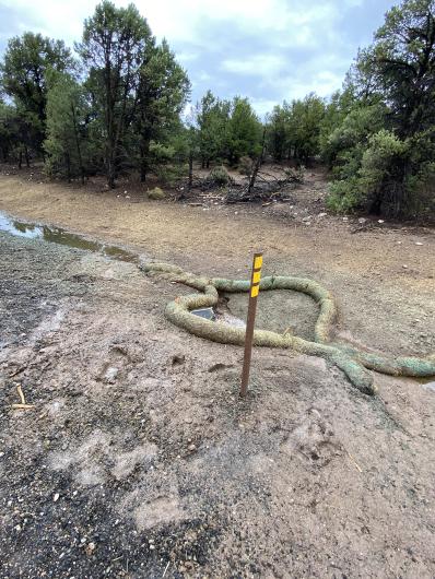 ork is being completed by the Central Federal Lands Highway Division on a section of the Wild Rivers Backcountry Byway. Photo by Solomon Haile, Central Federal Lands Highway Division. 