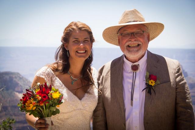 Amala and her father, Steven Posey, on her wedding day.