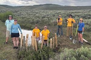 BLM volunteers work to restore Muddy Creek in Wyoming