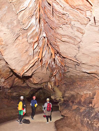 This photo shows the formation at “Icicle Isle” within Fort Stanton Cave. Photo Courtesy of the Fort Stanton Cave Study.