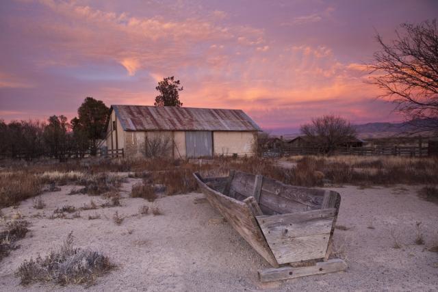 An Old West homestead that was location for a movie filmed on public land