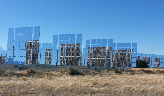 An array of solar panels