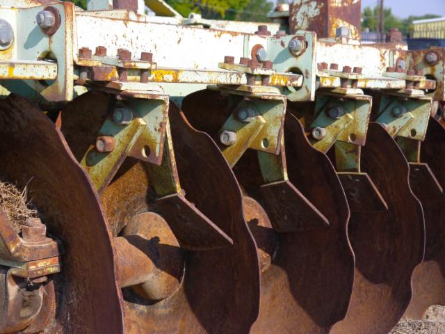 A seed drill from the Vale District's International Rangeland Drill Repair Center
