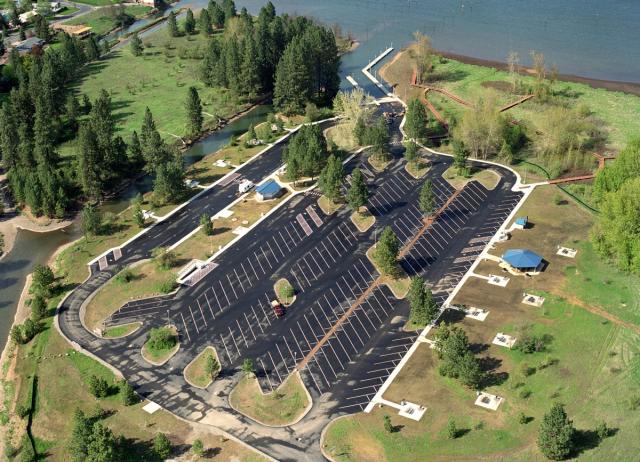 Blackwell Island recreation site - aerial view