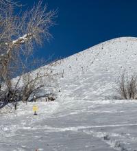 Sign at base of Buttercup Hill near Hailey Idaho