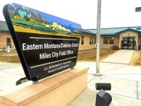 Image of Miles City Field Office sign and building