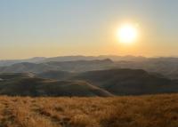 Public lands in Kern County at dusk