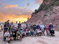 A group of volunteers at the Red Hill Special Recreation Management Area