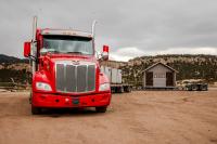 A semi at the Sand Gulch campground