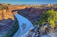 Photo of the Upper Colorado River running through a canyon.