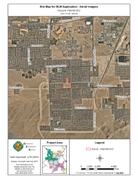 Aerial map of a parcel of land