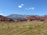 Image shows landscape overlooking the Color Country District in southwestern Utah. 