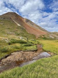 Burrows Creek with Houghton Mountain in the background