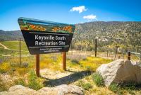 A sign for Keyesville Recreation area