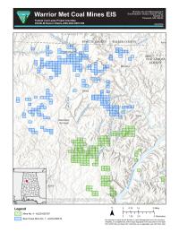 A map showing the Federal Coal Lease Project Area