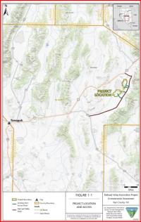 A map shows the location for mineral exploration in Railroad Valley.