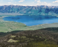 aerial view of Henrys Lake in southeastern Idaho