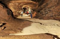 The formation at “Independence Hall” within Fort Stanton Cave. Photo by volunteer John Heins.