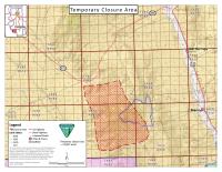 Map showing closure area west of Alamo and south of State Highway 375, occupying the west half of the Basin and Range National Monument.