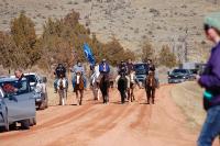  Mounted riders from both the Northern Cheyenne and Lakota tribes represent their forbearers as part of anniversary events held March 17, along the Powder River in southeast Montana.