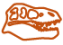 orange dinosaur skull icon