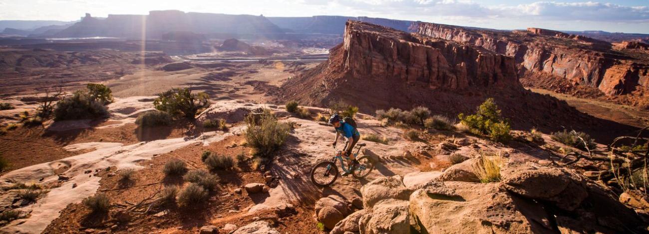 Photo of biker in Moab