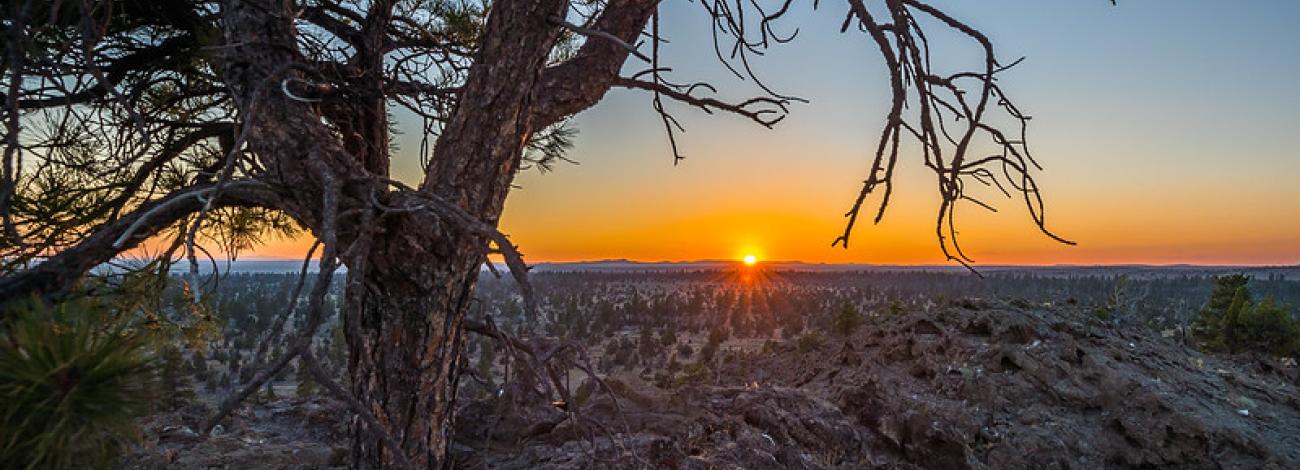 Sunset atop Sand Rock in Lost Forest