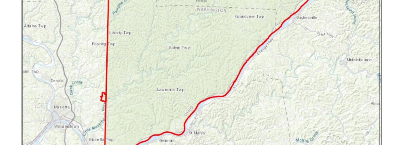 Map of Wayne National Forest