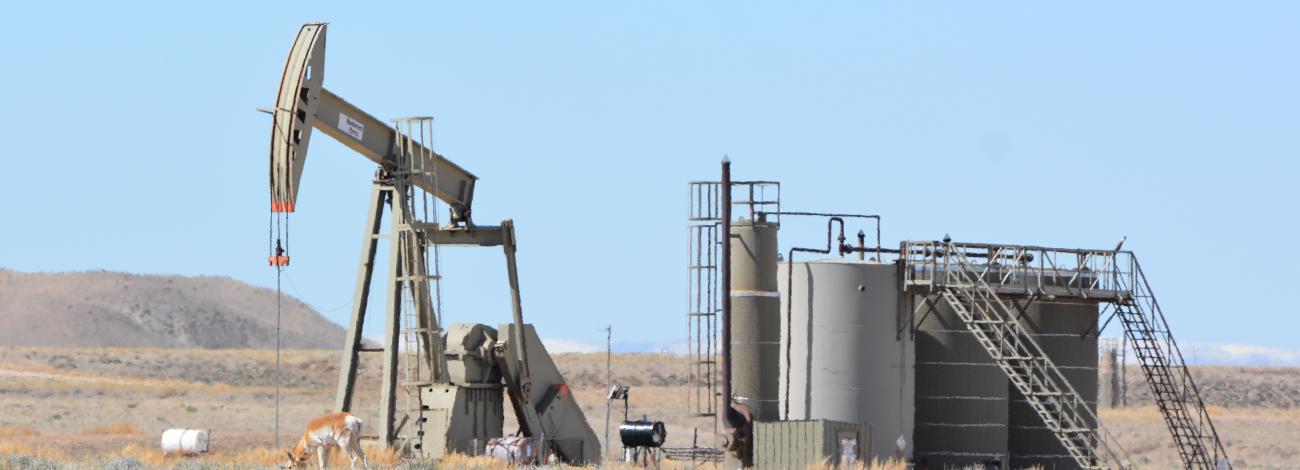 Oil pumpjack in Vernal, UT