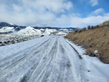 snowy road