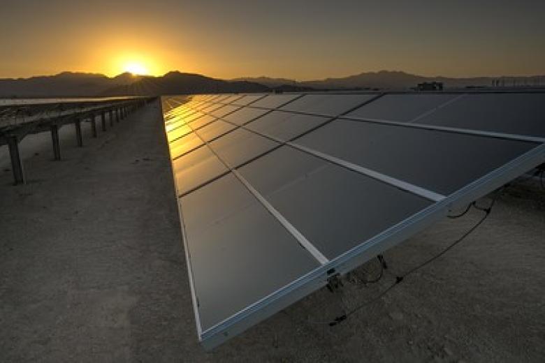 Solar Array at sun rise
