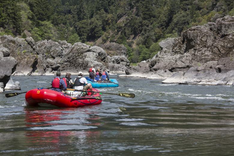 boaters on a river