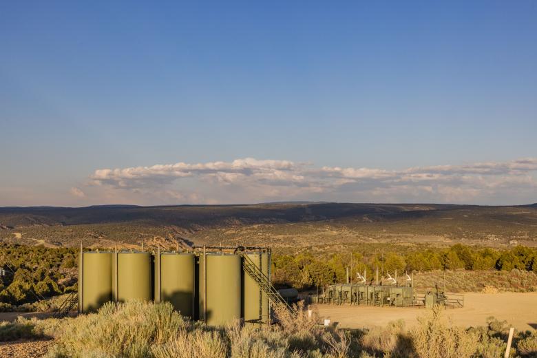 landscape of oil and gas storage