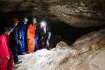 Knutt Peterson, the cave specialist for the Bureau of Land Management’s Roswell Field Office, talks to students and teachers from Ruidoso Middle School about biology within the Fort Stanton Cave at the Fort Stanton-Snowy River Cave National Conservation Area, Lincoln, N.M., Sept. 