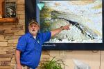 Knutt Peterson, a cave specialist with the Bureau of Land Management Roswell Field Office, gives a talk about Fort Stanton Cave at the Capitan Public Library, Capitan, N.M., May 4, during the village’s Smokey Bear Days.