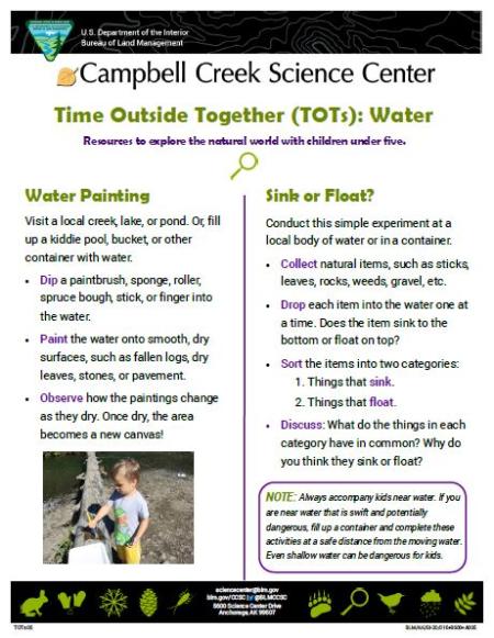 Water Activity for children under 5 years old