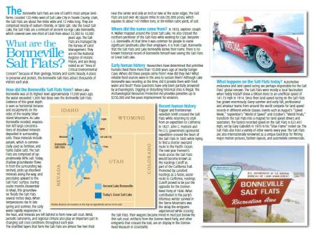 Bonneville Salt Flats brochure in photo form. Click to enlarge.