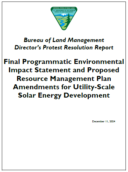 Utility-Scale Solar Protest Report Cover