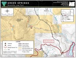 map of Green Springs Mountain Loop Trail