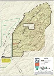 map of juniper dunes wilderness