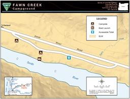 map of Fawn Creek Campground